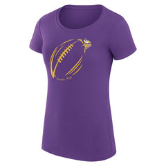 Minnesota Vikings G-III 4Her by Carl Banks Women's Super-Slim Fit Lightweight Subtle Football T-Shirt Purple - NFL