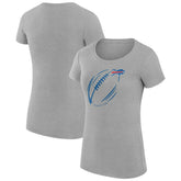 Buffalo Bills G-III 4Her by Carl Banks Women's Super-Slim Fit Lightweight Subtle Football T-Shirt Heather Gray - NFL