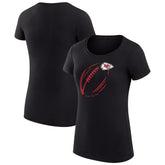 Kansas City Chiefs G-III 4Her by Carl Banks Women's Super-Slim Fit Lightweight Subtle Football T-Shirt Black - NFL