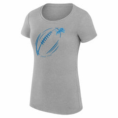 Detroit Lions G-III 4Her by Carl Banks Women's Super-Slim Fit Lightweight Subtle Football T-Shirt Heather Gray - NFL