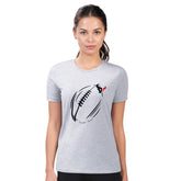 Houston Texans G-III 4Her by Carl Banks Women's Super-Slim Fit Lightweight Subtle Football T-Shirt Heather Gray - NFL