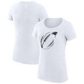 Carolina Panthers G-III 4Her by Carl Banks Women's Super-Slim Fit Lightweight Subtle Football T-Shirt White - NFL