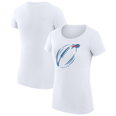 Buffalo Bills G-III 4Her by Carl Banks Women's Super-Slim Fit Lightweight Subtle Football T-Shirt White - NFL