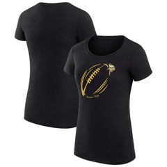 Minnesota Vikings G-III 4Her by Carl Banks Women's Super-Slim Fit Lightweight Subtle Football T-Shirt Black - NFL