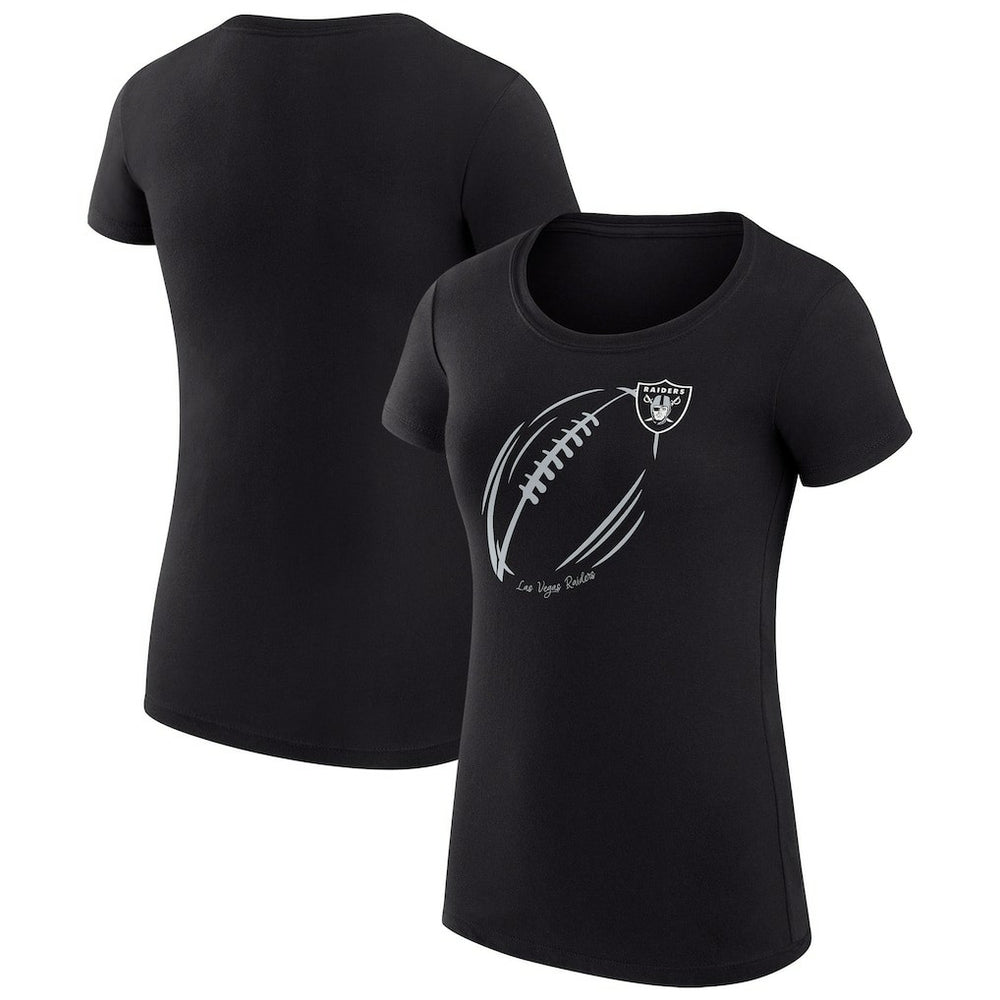 Las Vegas Raiders G-III 4Her by Carl Banks Women's Super-Slim Fit Lightweight Subtle Football T-Shirt Black - NFL