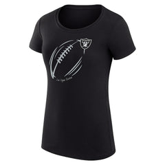 Las Vegas Raiders G-III 4Her by Carl Banks Women's Super-Slim Fit Lightweight Subtle Football T-Shirt Black - NFL