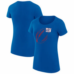 New York Giants G-III 4Her by Carl Banks Women's Super-Slim Fit Lightweight Subtle Football T-Shirt Royal - NFL