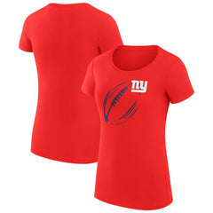 New York Giants G-III 4Her by Carl Banks Women's Super-Slim Fit Lightweight Subtle Football T-Shirt Red - NFL