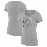 New York Giants G-III 4Her by Carl Banks Women's Super-Slim Fit Lightweight Subtle Football T-Shirt Heather Gray - NFL