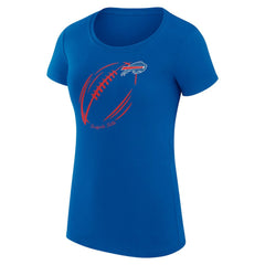 Buffalo Bills G-III 4Her by Carl Banks Women's Super-Slim Fit Lightweight Subtle Football T-Shirt Royal - NFL