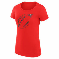 Tampa Bay Buccaneers G-III 4Her by Carl Banks Women's Super-Slim Fit Lightweight Subtle Football T-Shirt Red - NFL