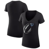 Indianapolis Colts G-III 4Her by Carl Banks Women's Super-Slim Fit Lightweight Subtle Football V-Neck T-Shirt Black - NFL