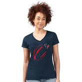 Houston Texans G-III 4Her by Carl Banks Women's Super-Slim Fit Lightweight Subtle Football V-Neck T-Shirt Navy - NFL