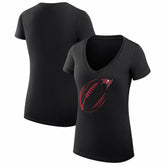 Tampa Bay Buccaneers G-III 4Her by Carl Banks Women's Super-Slim Fit Lightweight Subtle Football V-Neck T-Shirt Black - NFL