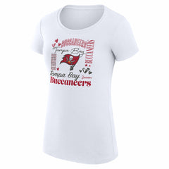 Tampa Bay Buccaneers G-III 4Her by Carl Banks Women's Super-Slim Fit Lightweight Collage Team T-Shirt White - NFL