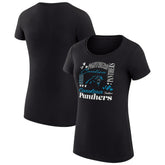 Carolina Panthers G-III 4Her by Carl Banks Women's Super-Slim Fit Lightweight Collage Team T-Shirt Black - NFL