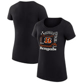 Cincinnati Bengals G-III 4Her by Carl Banks Women's Super-Slim Fit Lightweight Collage Team T-Shirt Black - NFL