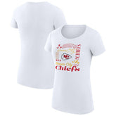 Kansas City Chiefs G-III 4Her by Carl Banks Women's Super-Slim Fit Lightweight Collage Team T-Shirt White - NFL