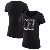 Las Vegas Raiders G-III 4Her by Carl Banks Women's Super-Slim Fit Lightweight Collage Team T-Shirt Black - NFL