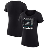 Philadelphia Eagles G-III 4Her by Carl Banks Women's Super-Slim Fit Lightweight Collage Team T-Shirt Black - NFL