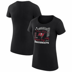 Tampa Bay Buccaneers G-III 4Her by Carl Banks Women's Super-Slim Fit Lightweight Collage Team T-Shirt Black - NFL