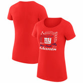 New York Giants G-III 4Her by Carl Banks Women's Super-Slim Fit Lightweight Collage Team T-Shirt Red - NFL