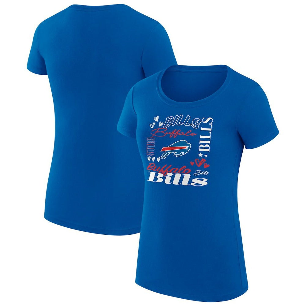 Buffalo Bills G-III 4Her by Carl Banks Women's Super-Slim Fit Lightweight Collage Team T-Shirt Royal - NFL