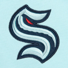 Seattle Kraken Mitchell & Ness Thermal Henley Long Sleeve T-Shirt Light Blue