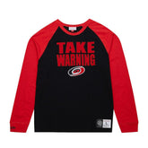 Carolina Hurricanes - Mitchell & Ness Legendary Slub Raglan Long Sleeve T-Shirt Black/Red