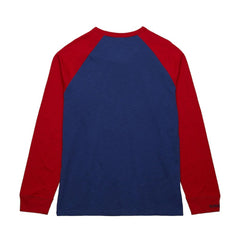 New York Rangers Mitchell & Ness Legendary Slub Raglan Long Sleeve T-Shirt Blue/Red