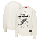 Detroit Red Wings - Mitchell & Ness Women's Logo 3.0 Pullover Sweatshirt Cream