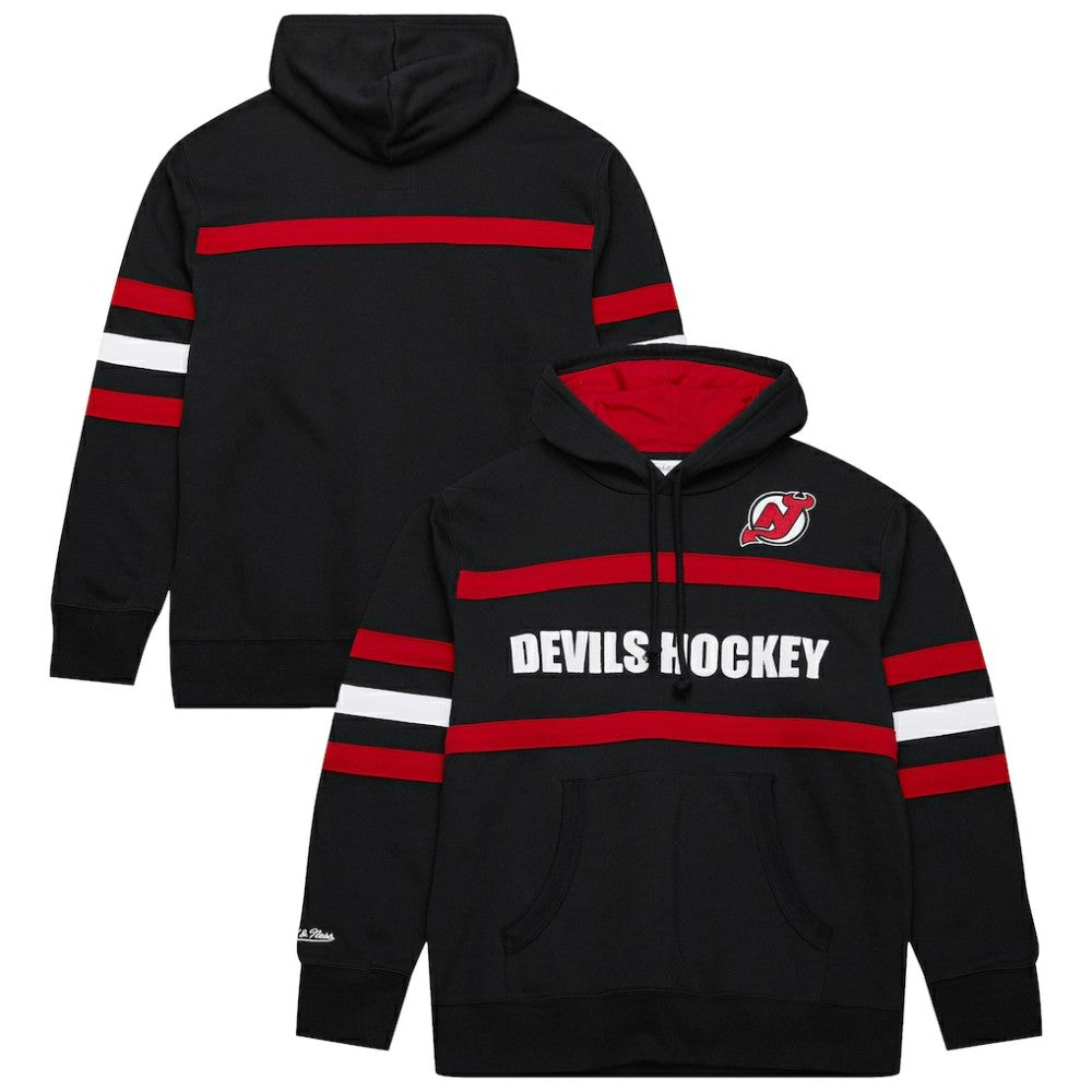 New Jersey Devils - Mitchell & Ness Head Coach Slogan Pullover Hoodie Black