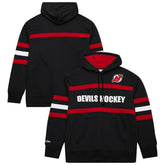 New Jersey Devils - Mitchell & Ness Head Coach Slogan Pullover Hoodie Black