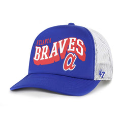 Atlanta Braves '47 Meander Foam Trucker Snapback Hat Lifestyle