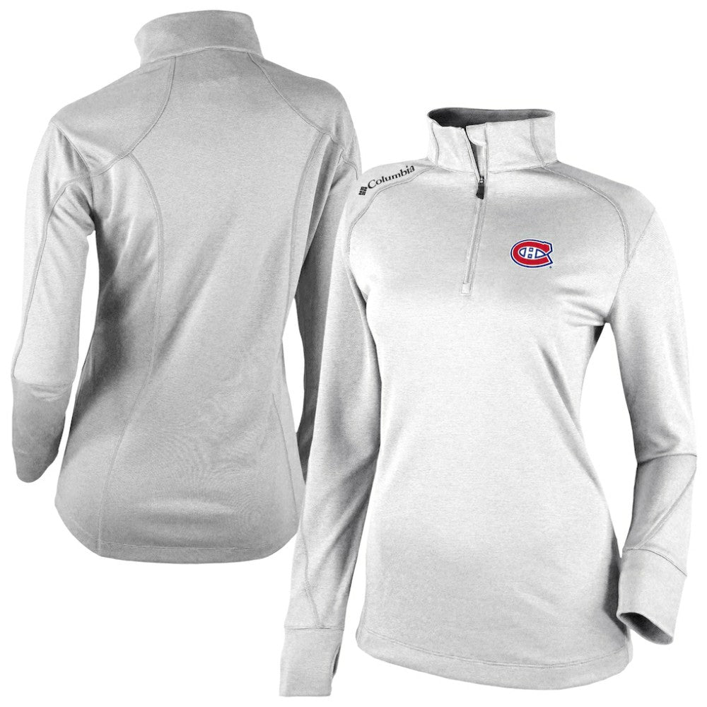 Montreal Canadiens - Columbia Women's Omni-Wick Shotgun 2.0 Quarter-Zip Pullover Top White