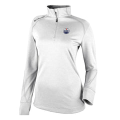 Edmonton Oilers - Columbia Women's Omni-Wick Shotgun 2.0 Quarter-Zip Pullover Top White