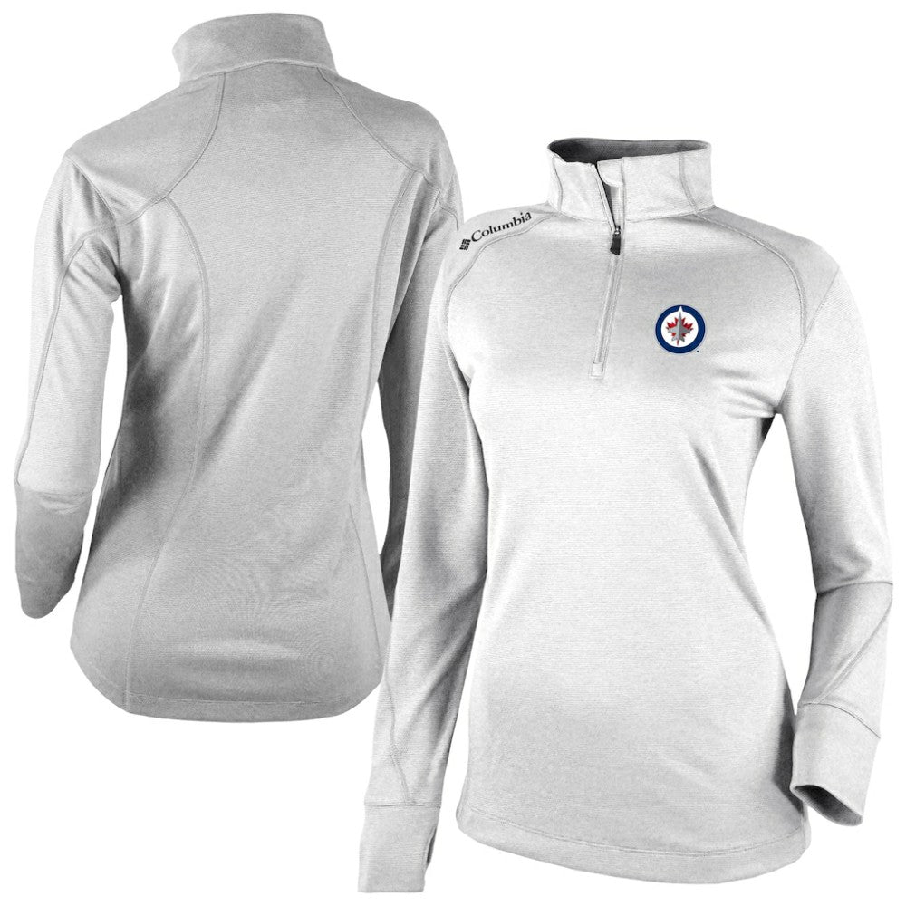 Winnipeg Jets - Columbia Women's Omni-Wick Shotgun 2.0 Quarter-Zip Pullover Top White