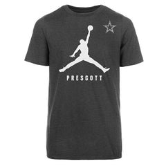 Dak Prescott Dallas Cowboys Jordan Brand Youth Lockup Player Name T-Shirt Dark Heather Gray - NFL