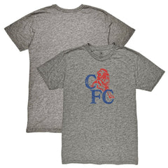 Chelsea 1863FC Retro '86 Badge Vintage Tri-Blend T-Shirts - Heather Gray