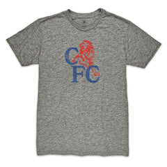 Chelsea 1863FC Retro '86 Badge Vintage Tri-Blend T-Shirts - Heather Gray