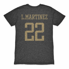 Lautaro Martinez Argentina National Team 1863FC Retro Player Tri-Blend T-Shirts - Black