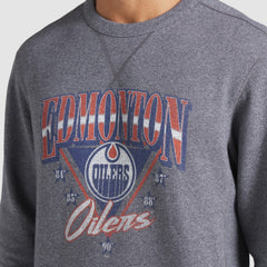 Edmonton Oilers - Fanatics Decades Collection Legendary Fleece Pullover Sweatshirt Heather Gray