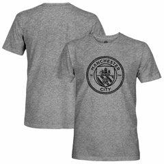 Manchester City 1863FC Mono Badge Retro Tri-Blend T-Shirts - Heather Gray