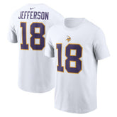 Justin Jefferson Minnesota Vikings Name & Number T-Shirt White - Nike