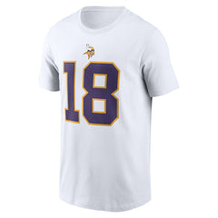 Justin Jefferson Minnesota Vikings Name & Number T-Shirt White - Nike