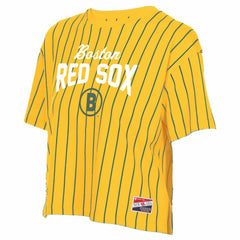 Boston Red Sox New Era Women's 2025 City Connect Pinstripe T-Shirt Clearance