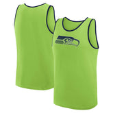 Seattle Seahawks Logo Athletic Unmatched Success Tank Top Neon Green - NFL