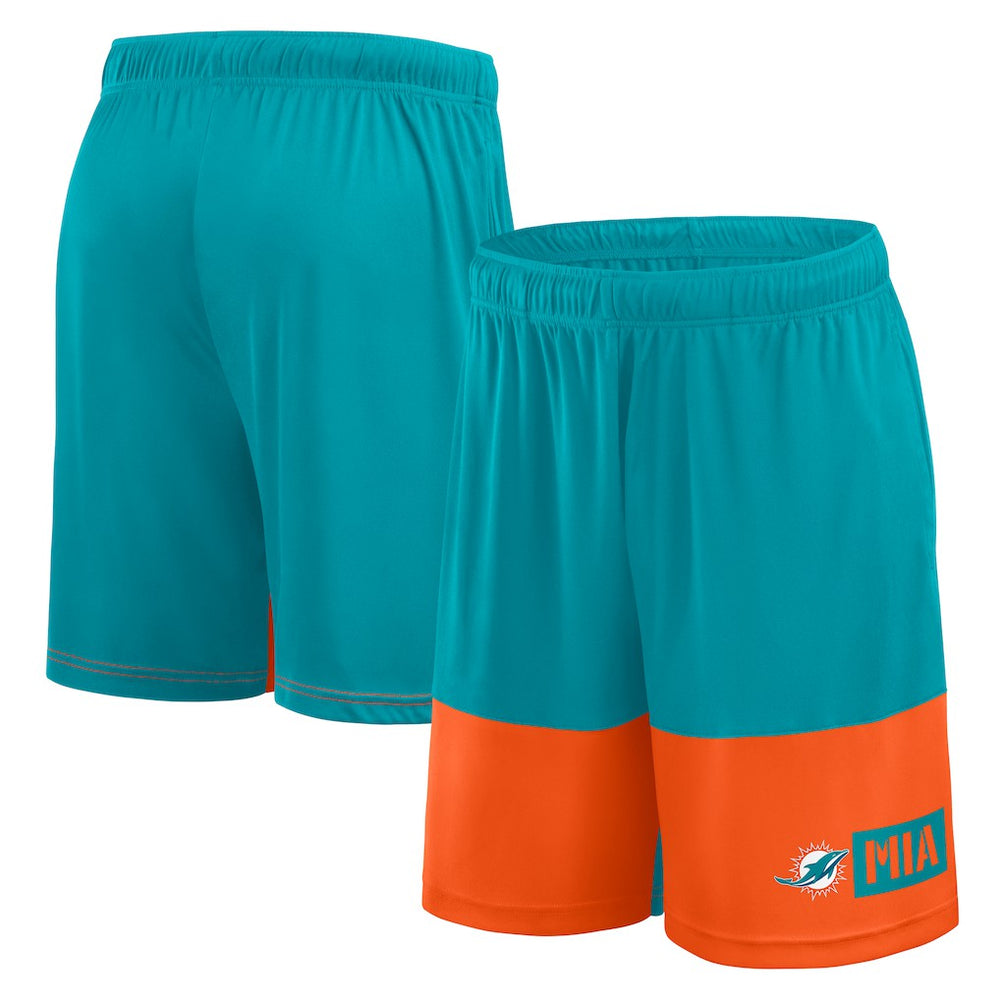 Miami Dolphins Logo Athletic Best of the Best Shorts Aqua - NFL