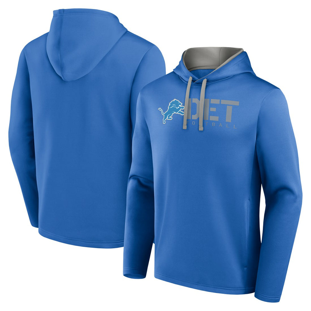 Detroit Lions Logo Athletic Head Start Pullover Hoodie Blue - NFL