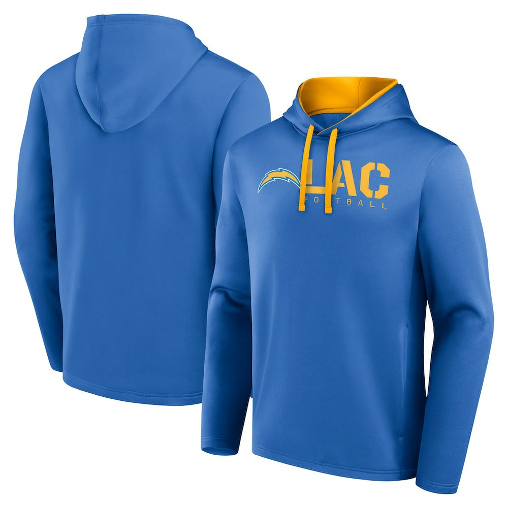 Los Angeles Chargers Logo Athletic Head Start Pullover Hoodie Powder Blue - NFL